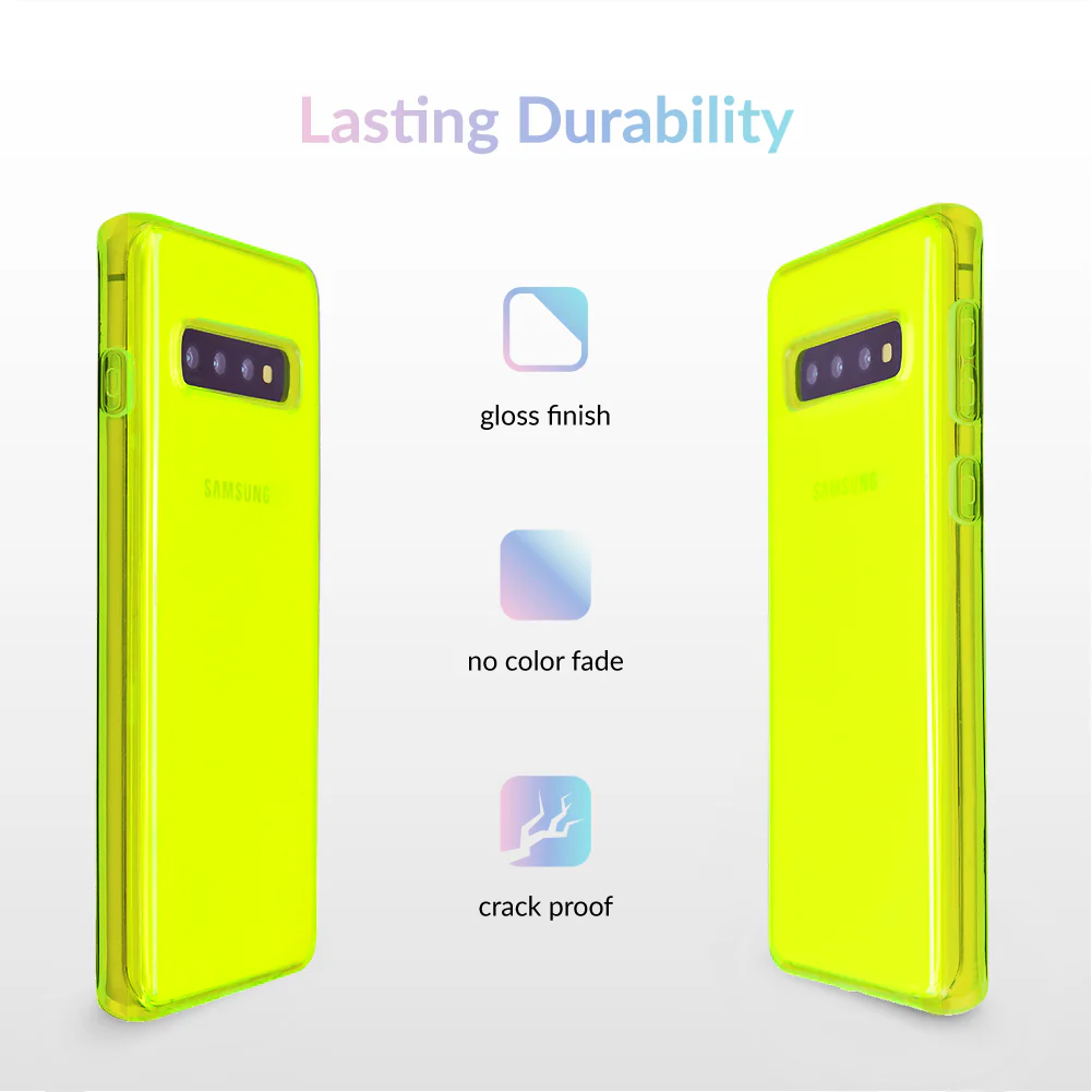 Neon Yellow Clear Samsung Case - Image 17