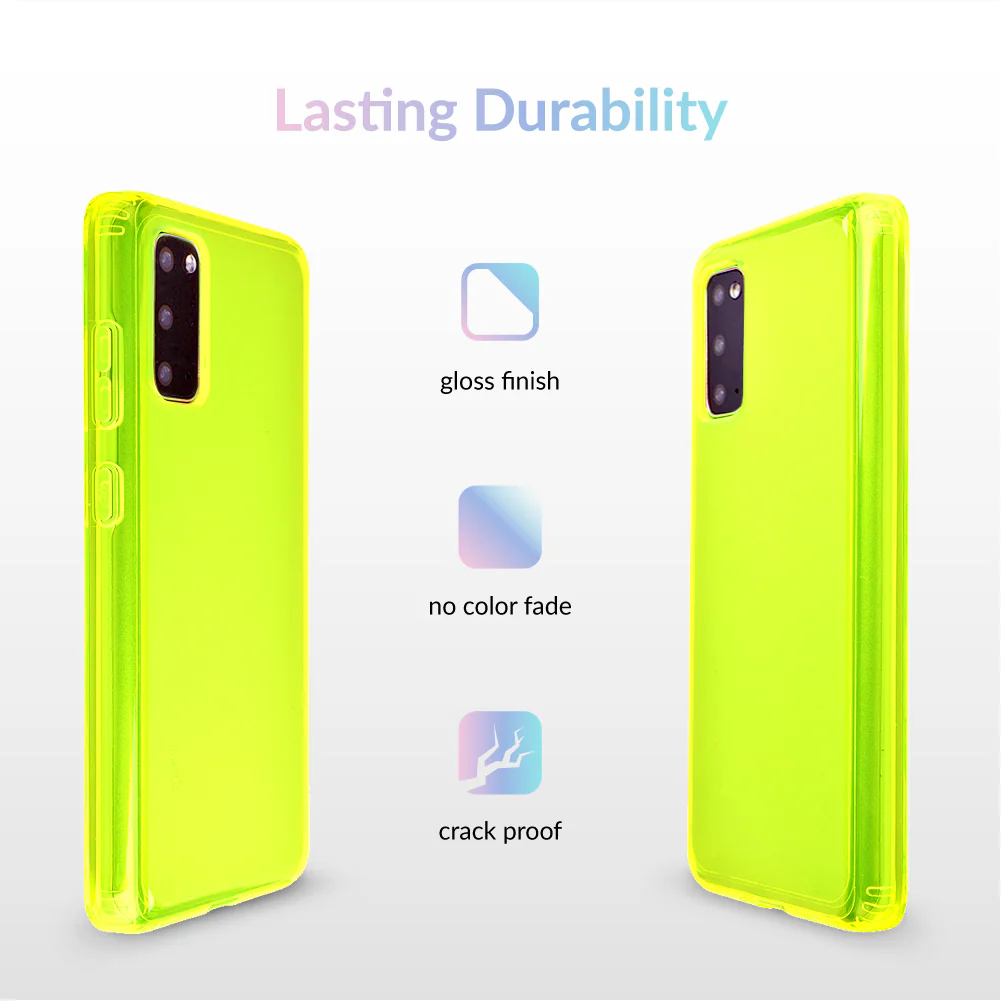 Neon Yellow Clear Samsung Case - Image 41