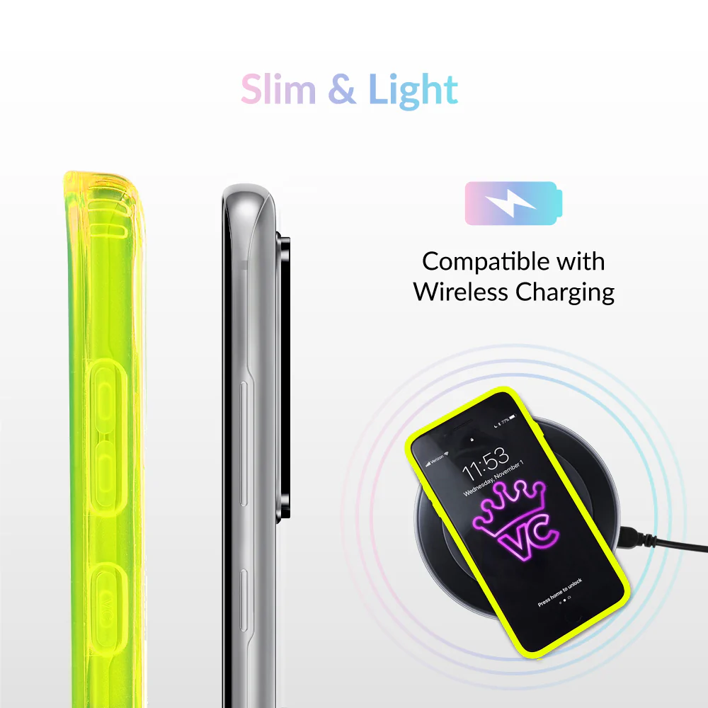 Neon Yellow Clear Samsung Case - Image 42