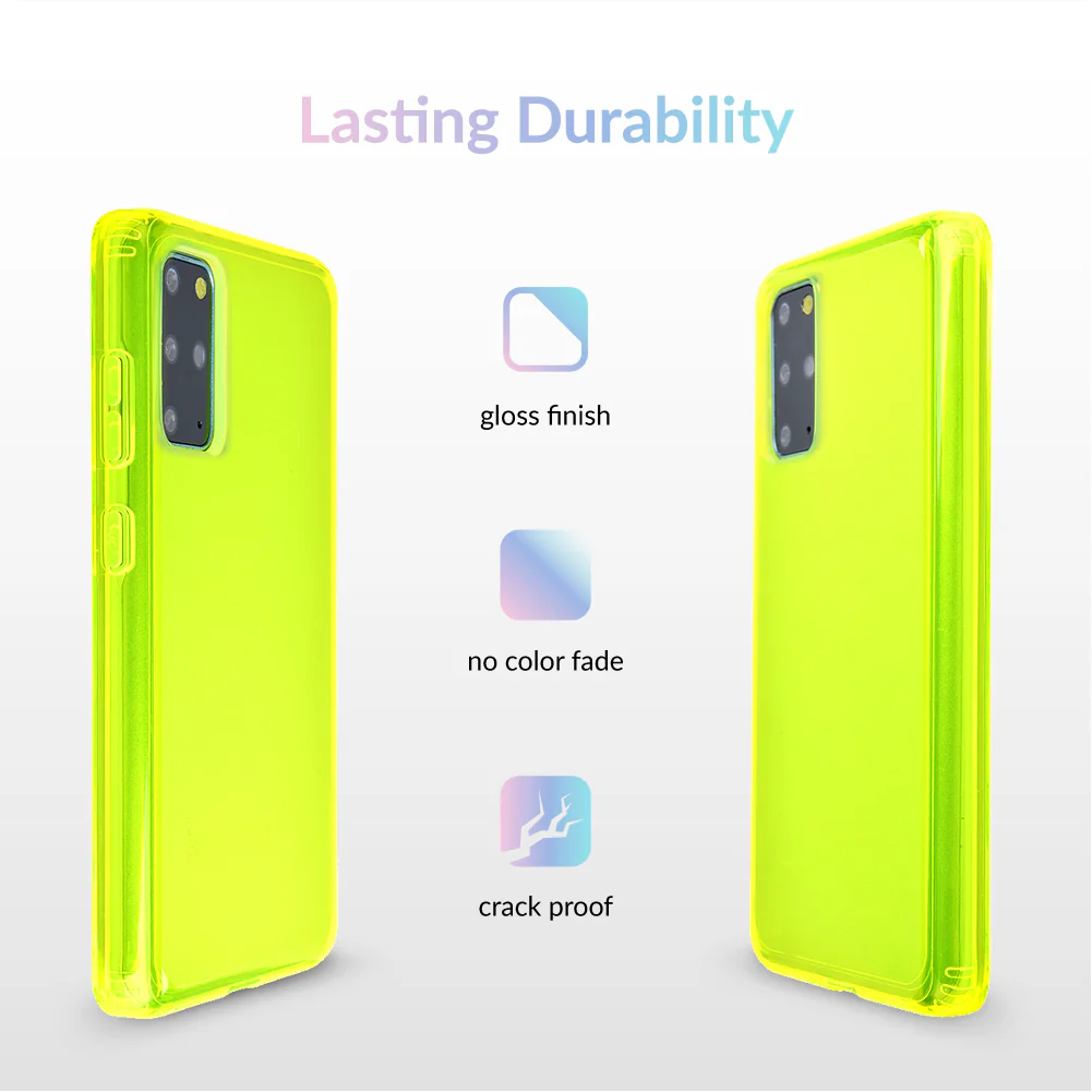 Neon Yellow Clear Samsung Case - Image 48