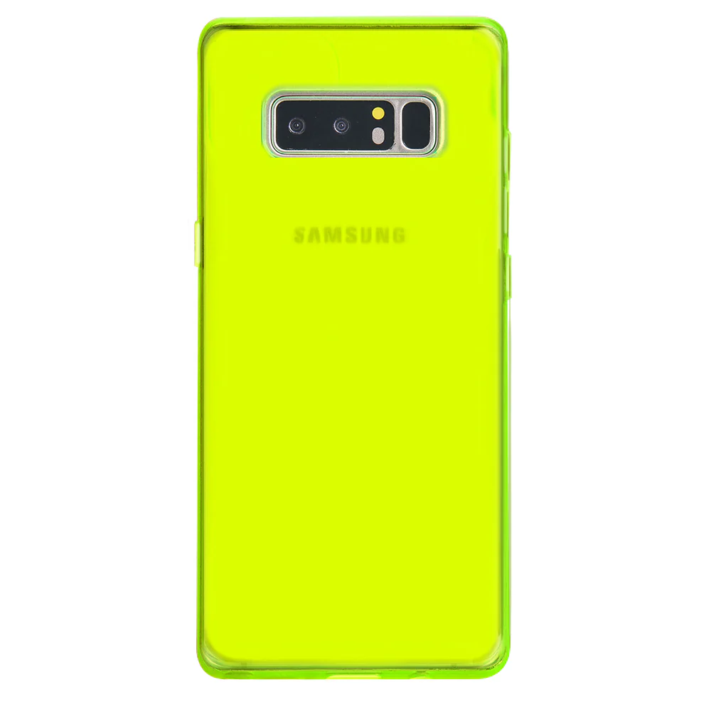 Neon Yellow Clear Samsung Case - Image 50