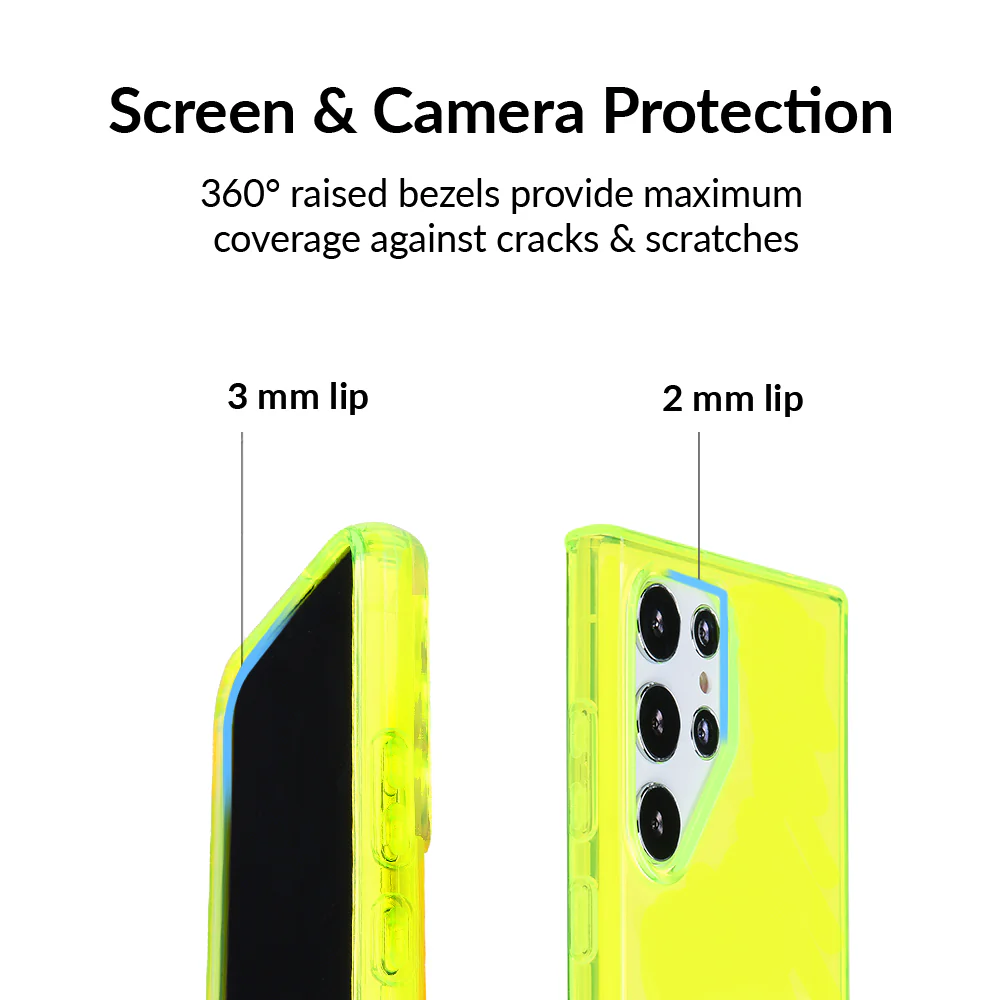 Neon Yellow Clear Samsung Case - Image 68