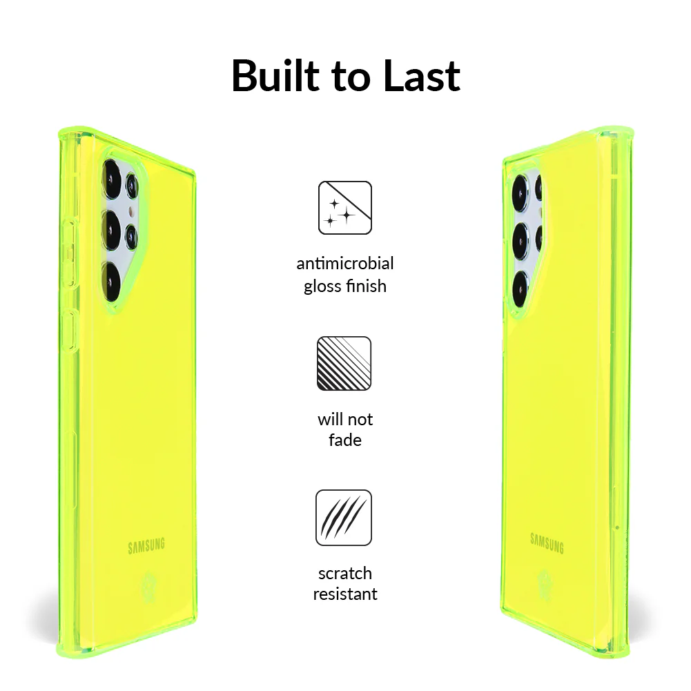 Neon Yellow Clear Samsung Case - Image 70
