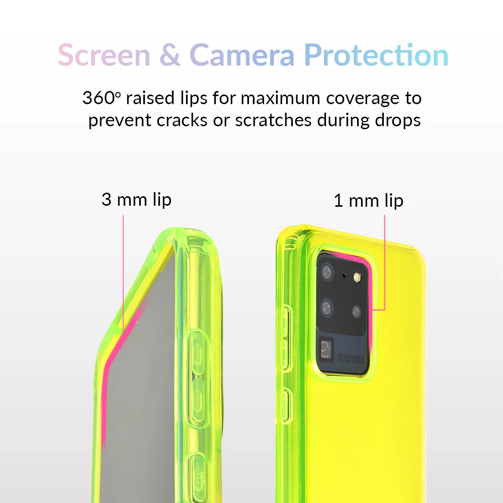 Neon Yellow Clear Samsung Case - Image 71