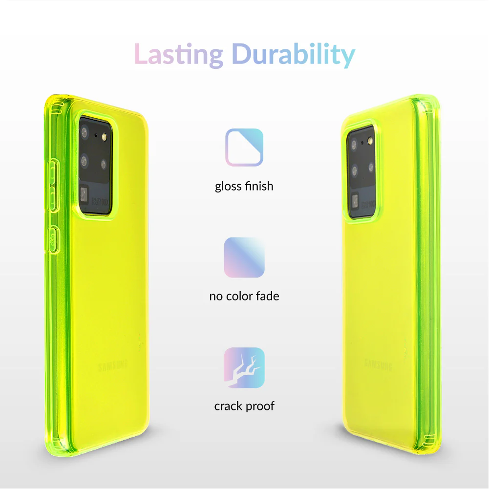 Neon Yellow Clear Samsung Case - Image 72