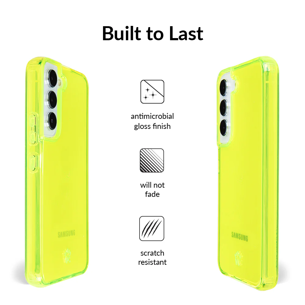 Neon Yellow Clear Samsung Case - Image 81