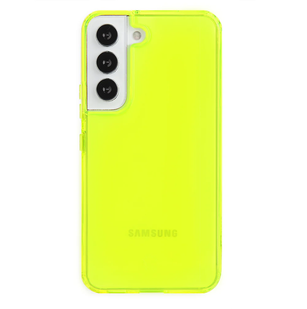 Neon Yellow Clear Samsung Case - Image 82