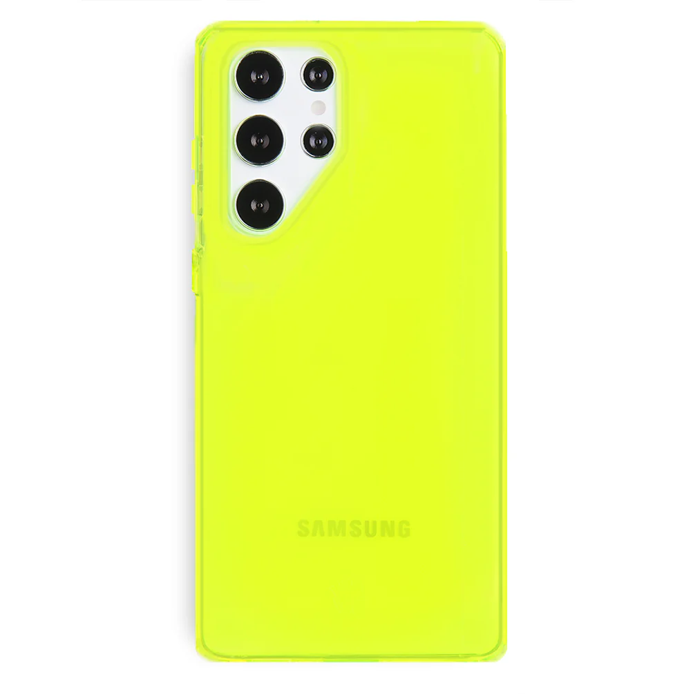 Neon Yellow Clear Samsung Case - Image 85