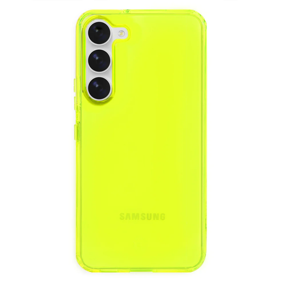 Neon Yellow Clear Samsung Case - Image 87