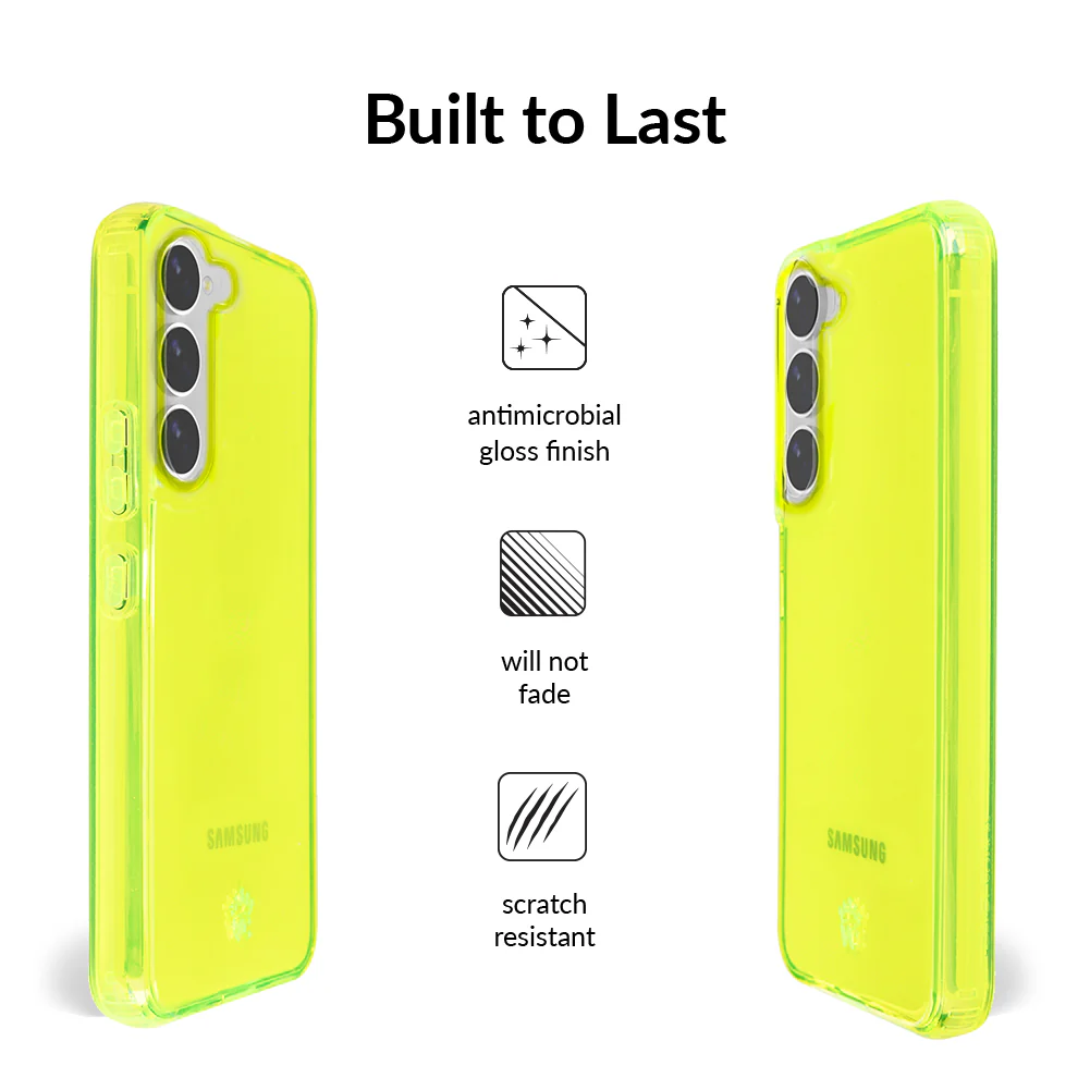 Neon Yellow Clear Samsung Case - Image 91