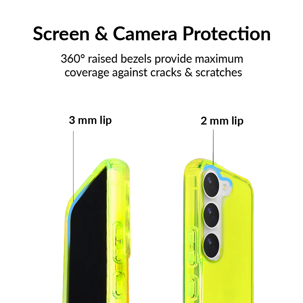 Neon Yellow Clear Samsung Case - Image 96