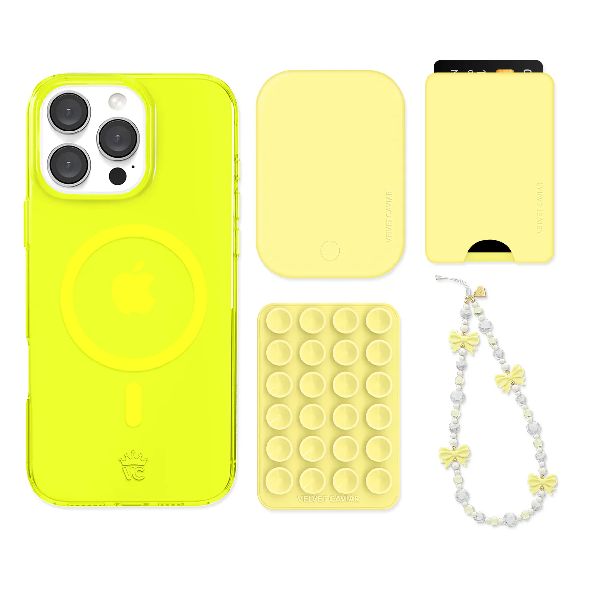 Neon Yellow iPhone Bundle Set - Wallet - Image 2