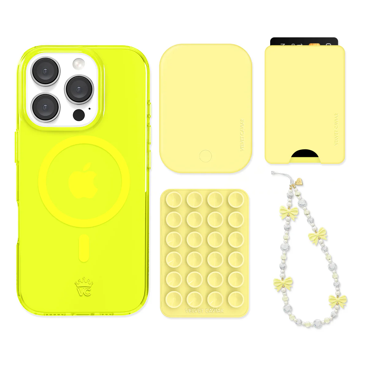 Neon Yellow iPhone Bundle Set - Wallet - Image 3