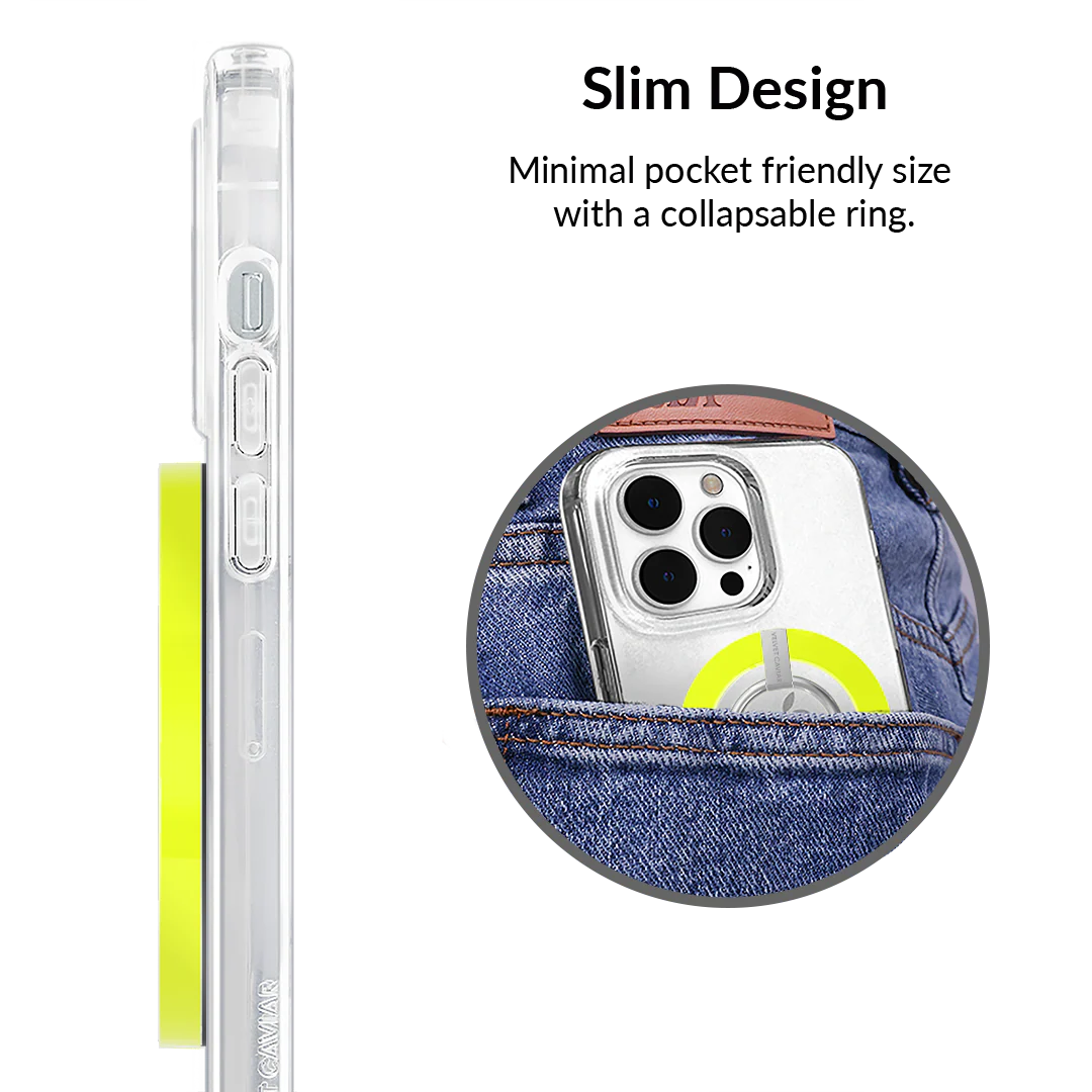 Neon Yellow MagSafe Grip Ring - Image 5