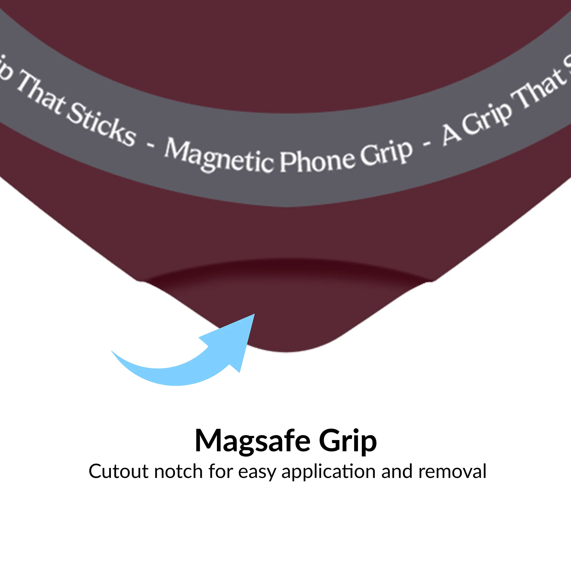 Burgundy Heart MagSafe MightyGrip - Image 3