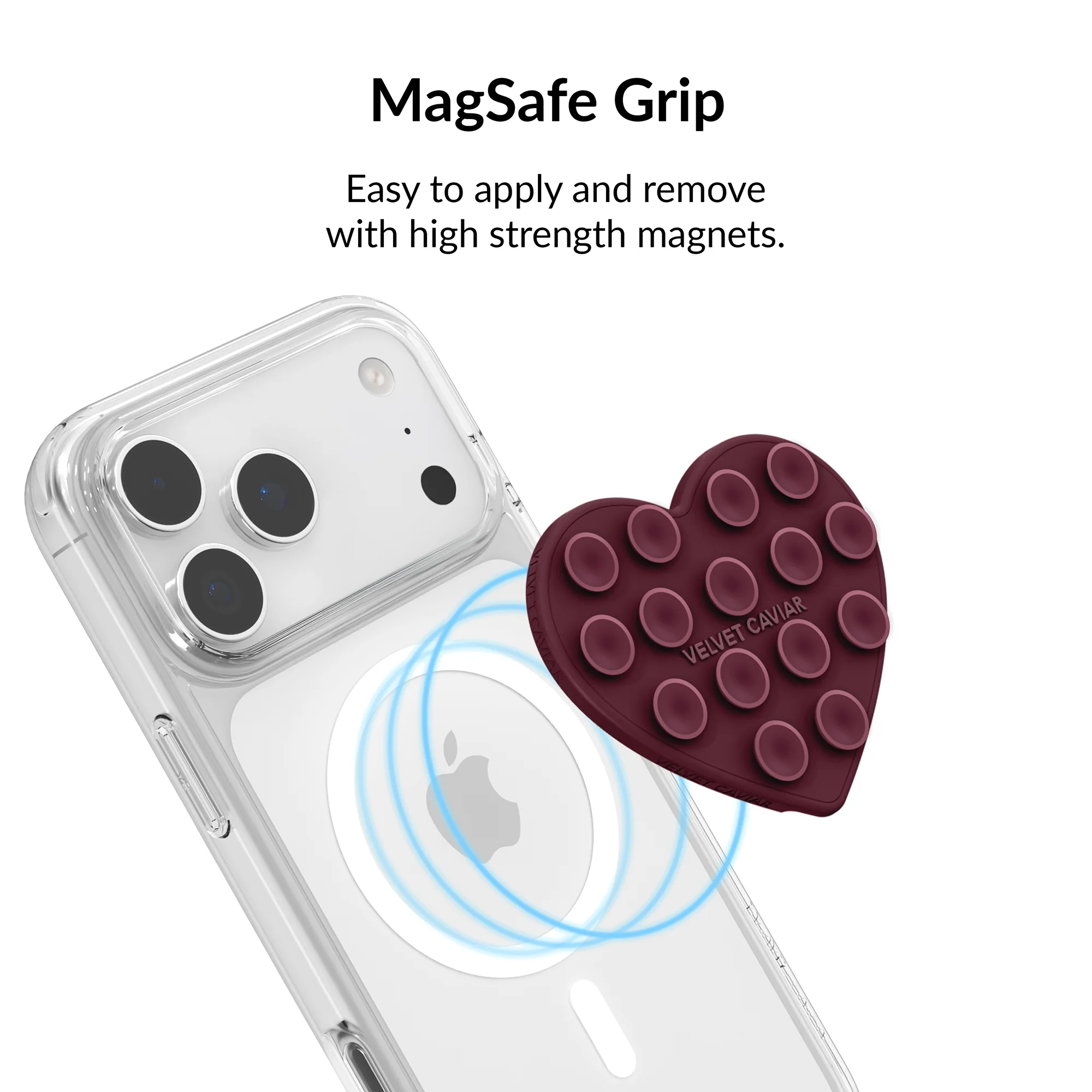 Burgundy Heart MagSafe MightyGrip - Image 4