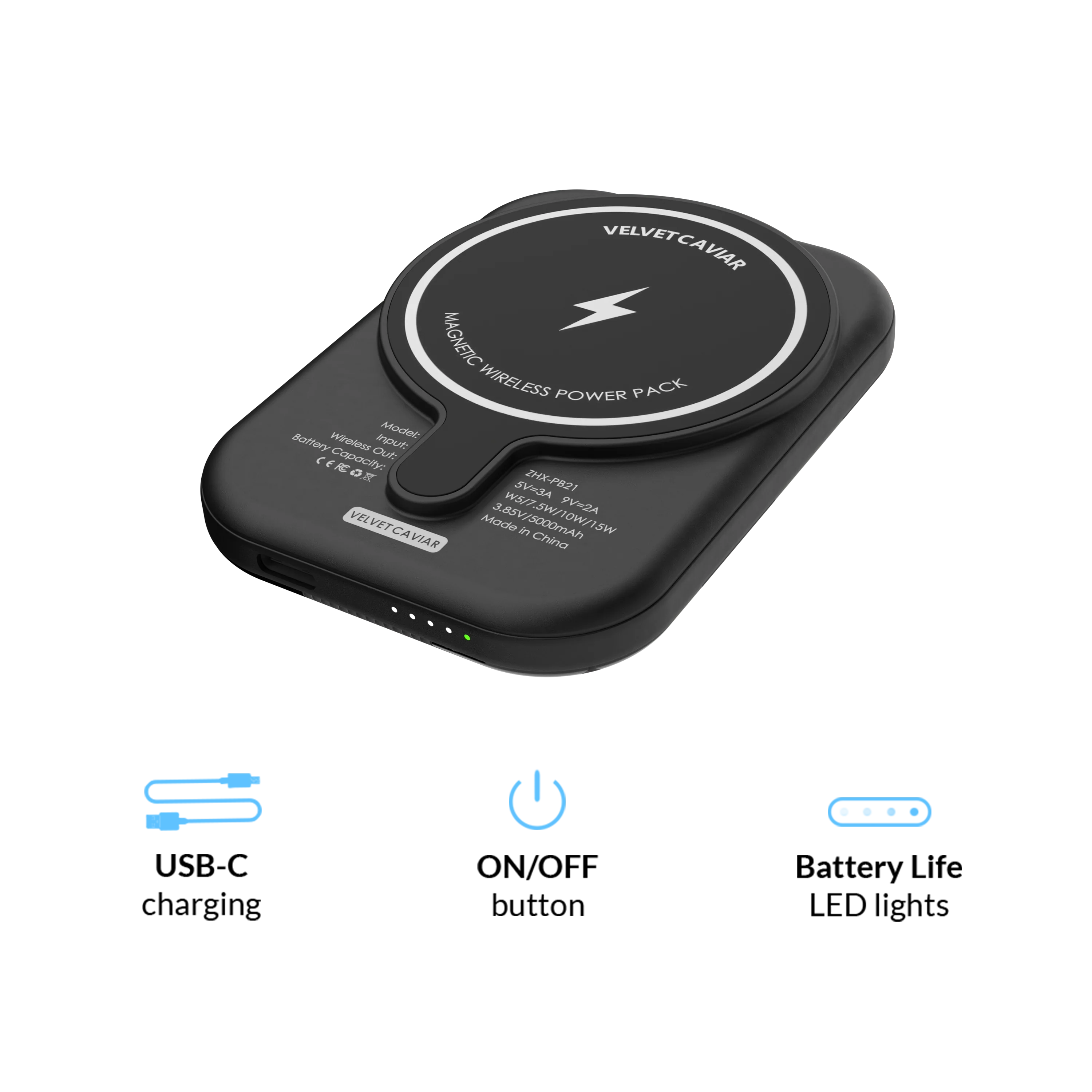 Noir Vibe Checkered MagSafe Battery Power Pack - Image 6