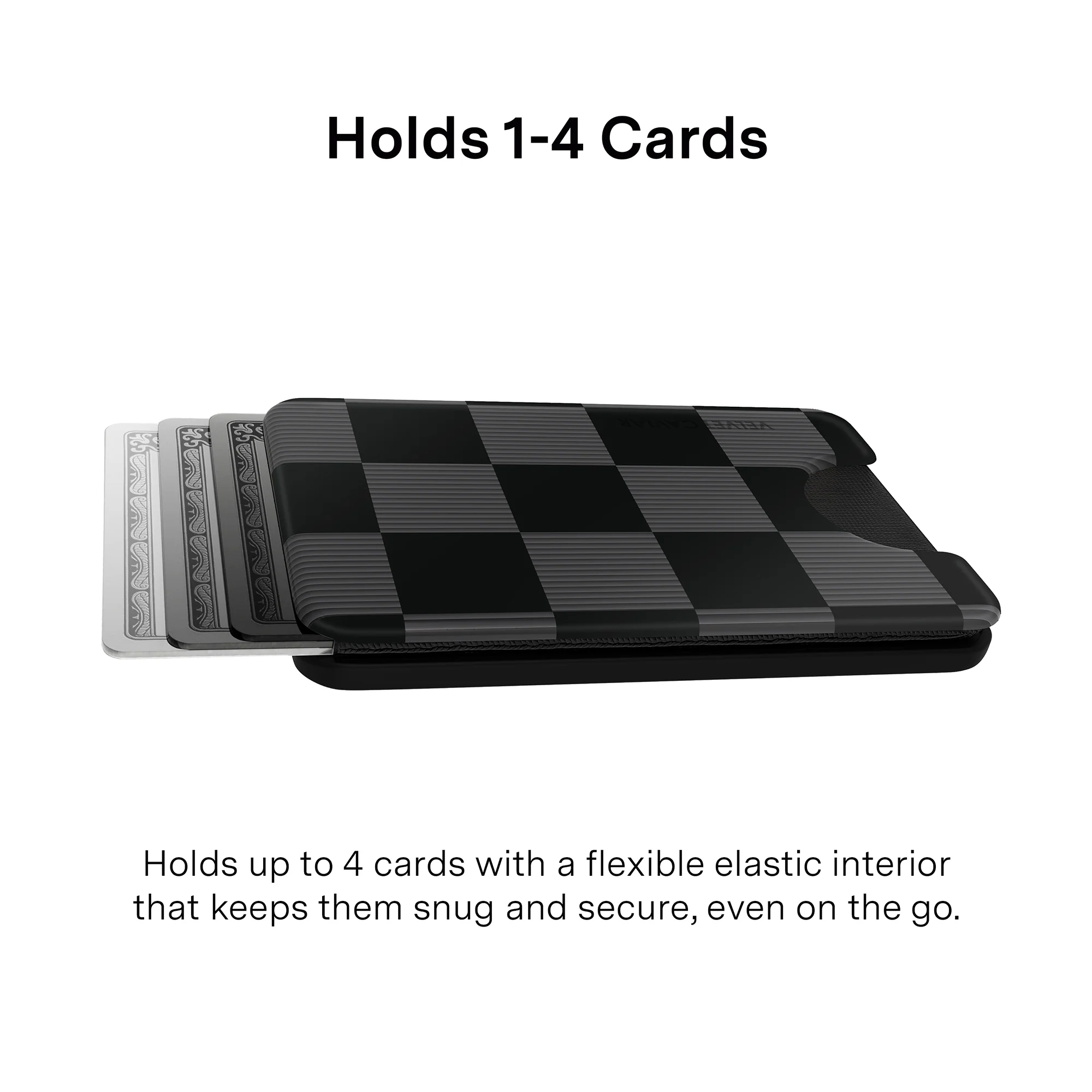 Noir Vibe Checkered Magsafe Wallet - Image 2