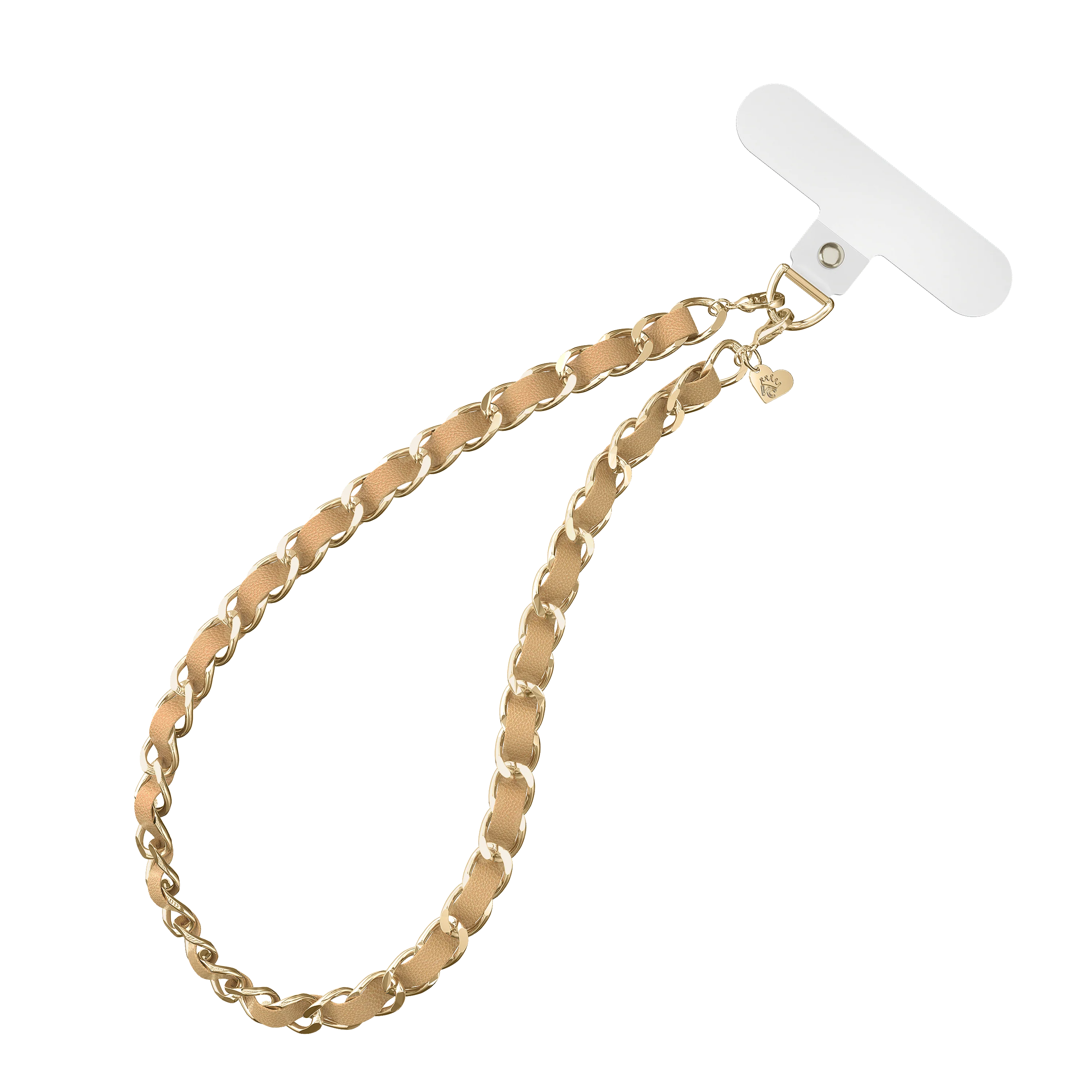 Nude Leather Chain Phone Charm - Image 4