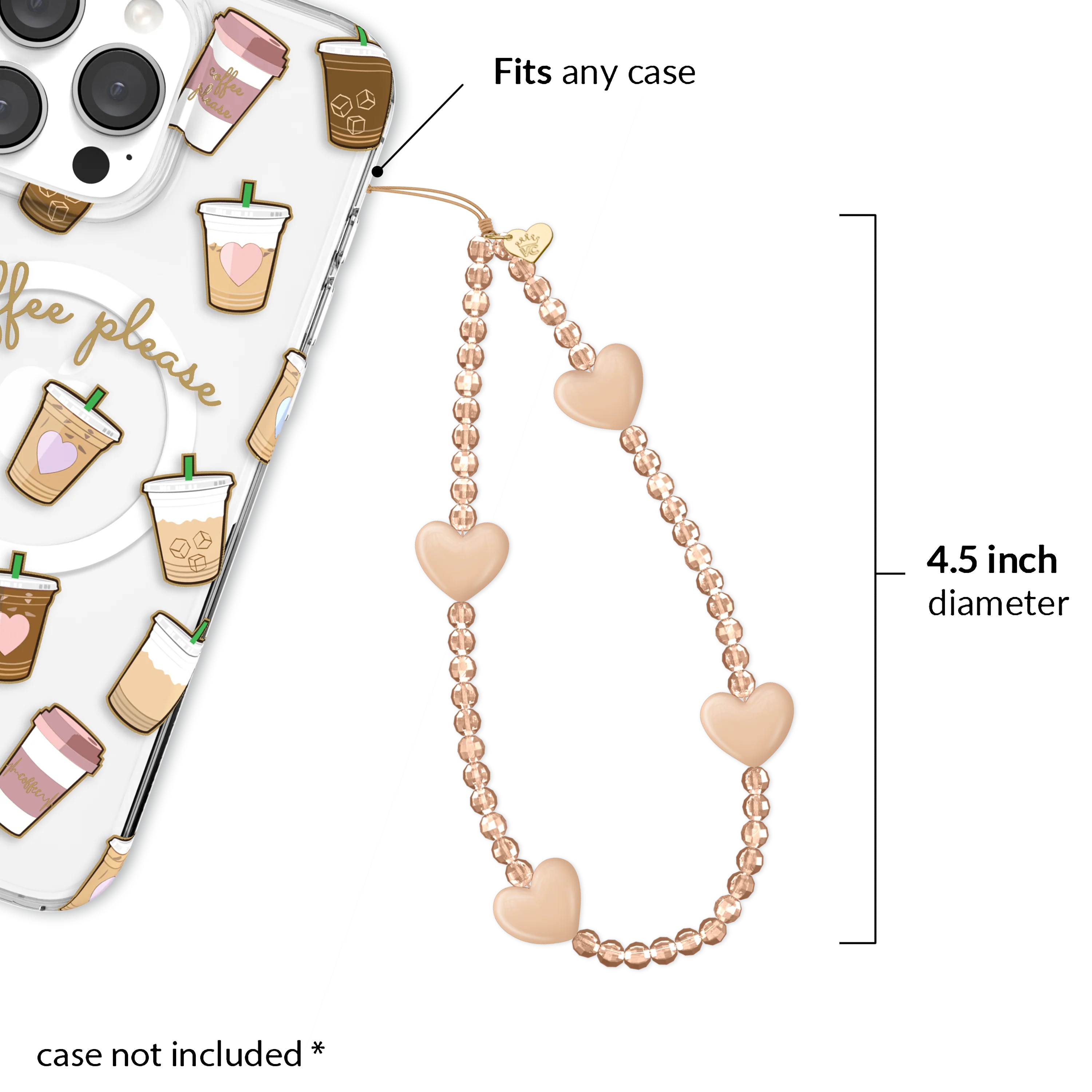 Nude Heart Phone Charm - Image 3
