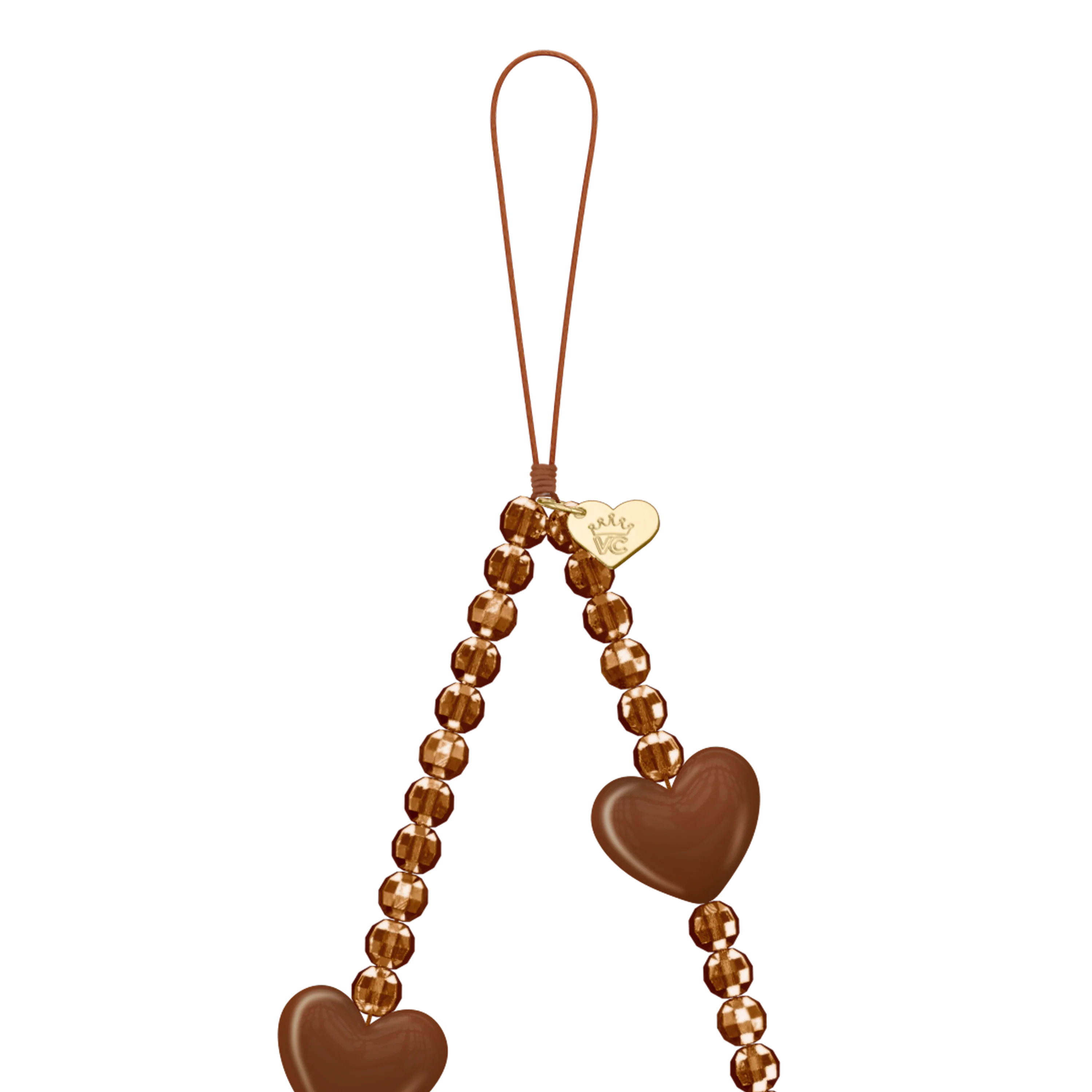 Brown Heart Phone Charm - Image 4