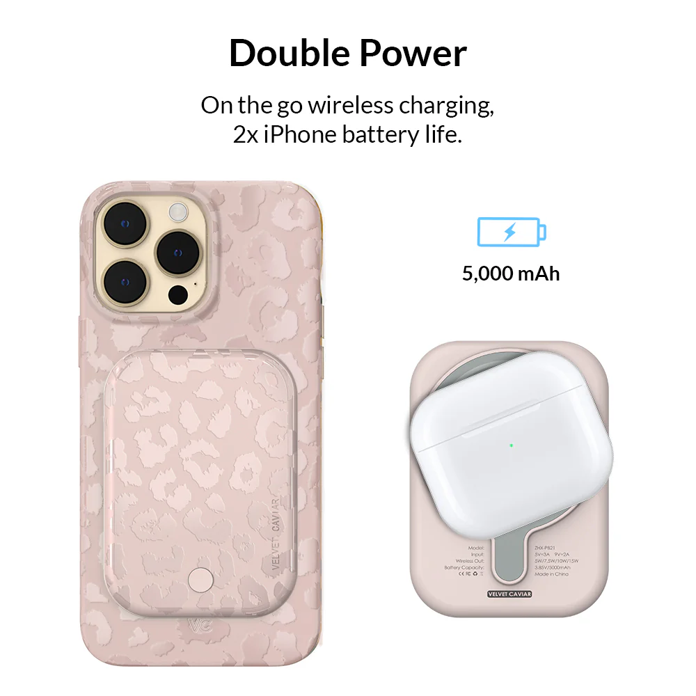 Nude Leopard MagSafe Battery Power Pack - Image 3