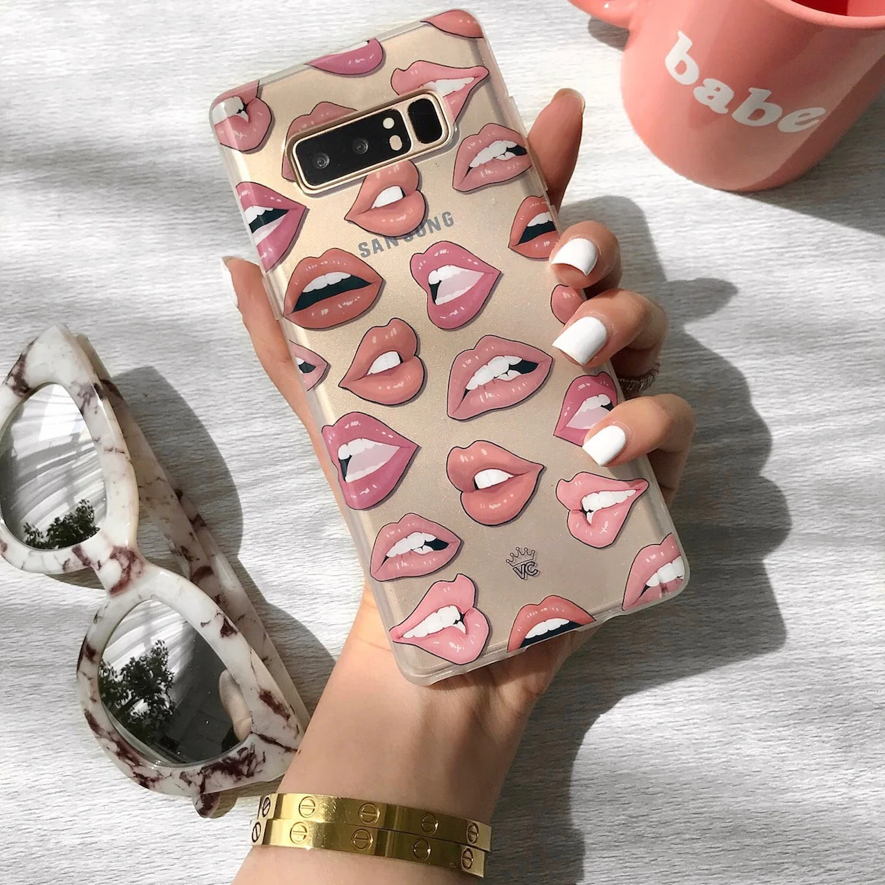Nude Lips Samsung Galaxy Clear Case - Image 12