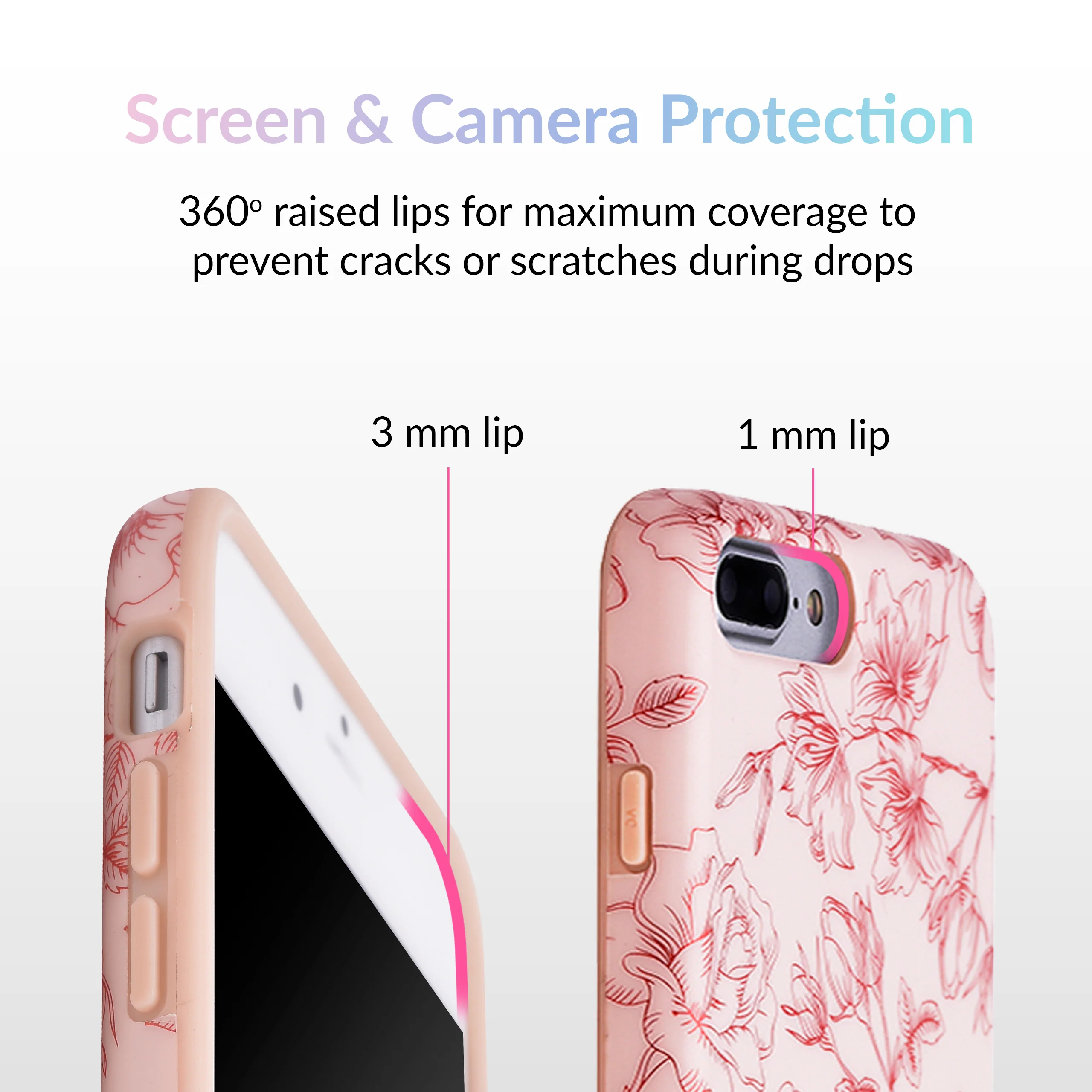 Nude Red Chrome Floral iPhone Case - Image 31