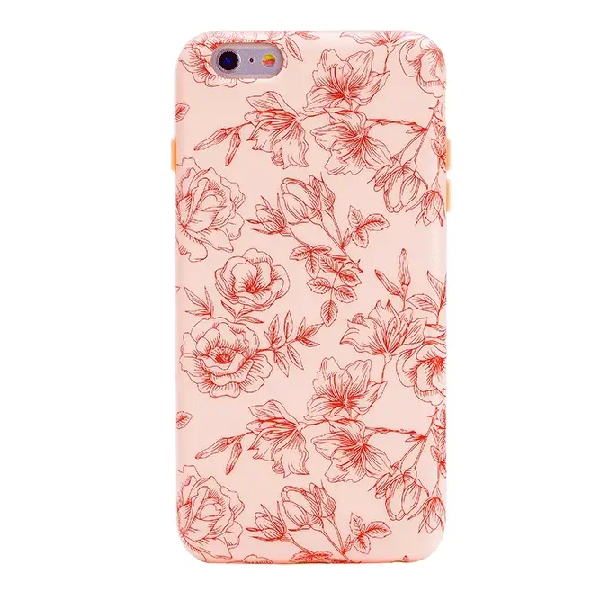 Nude Red Chrome Floral iPhone Case - Image 36