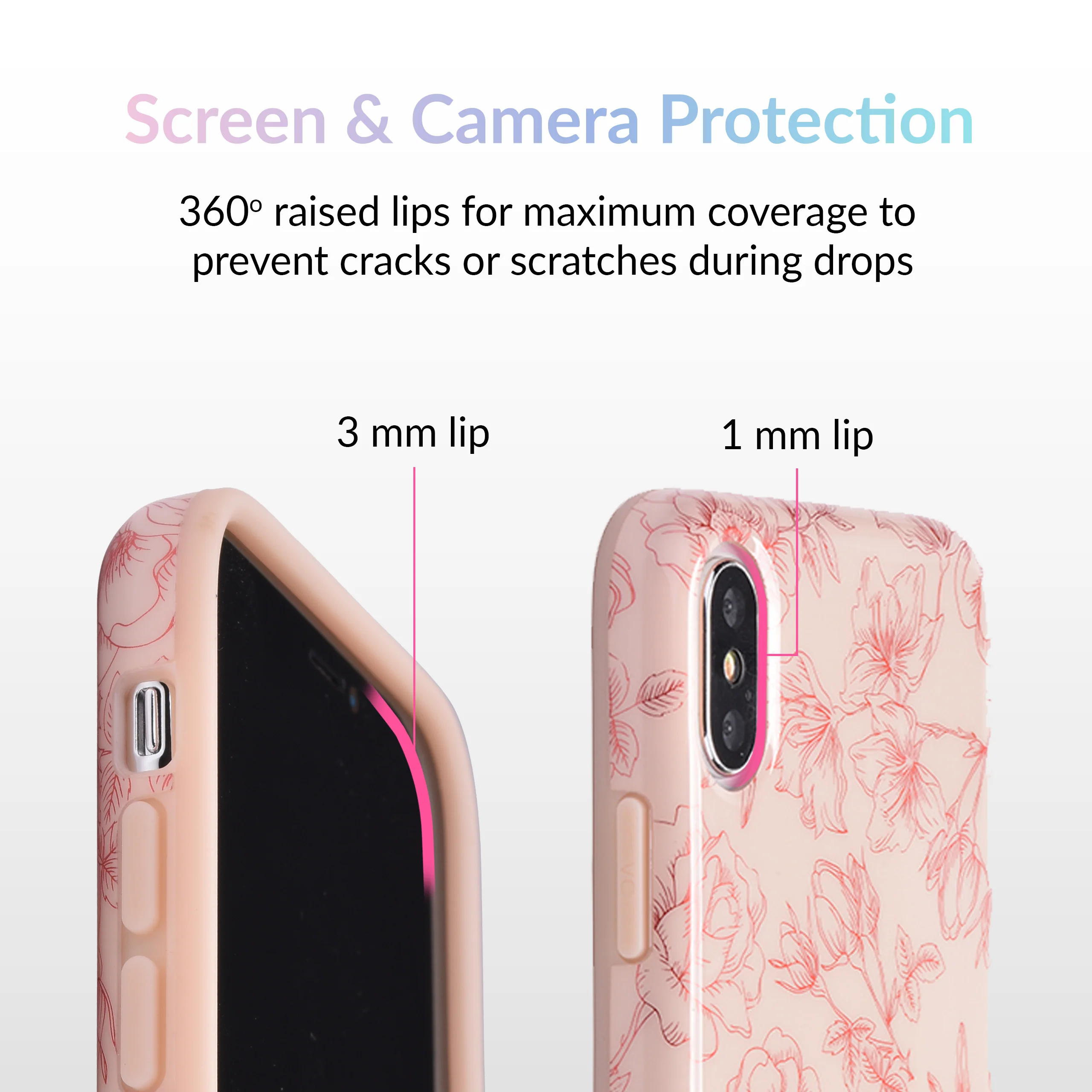 Nude Red Chrome Floral iPhone Case - Image 49