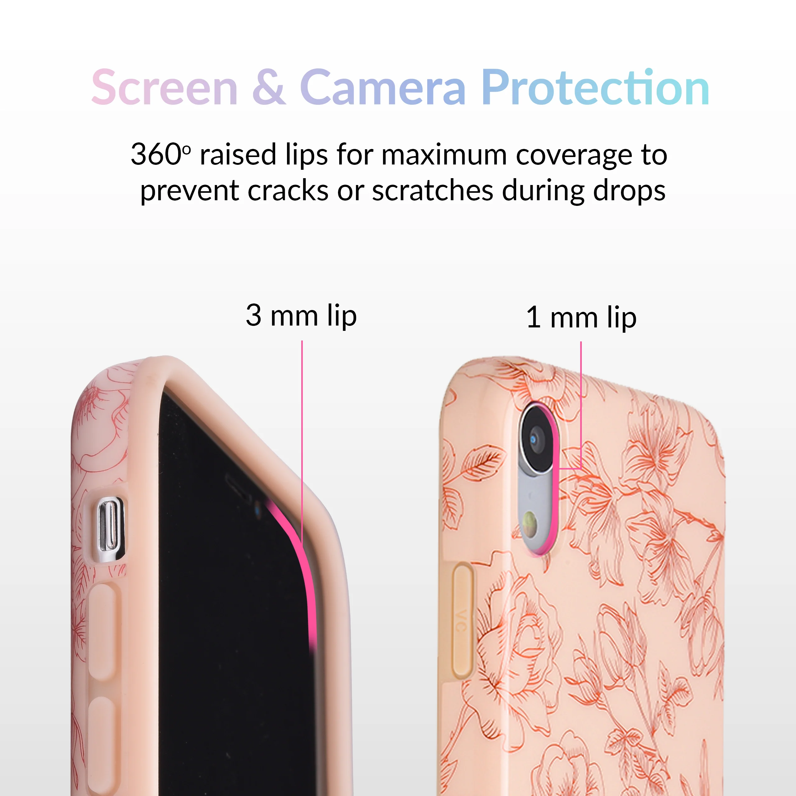 Nude Red Chrome Floral iPhone Case - Image 55