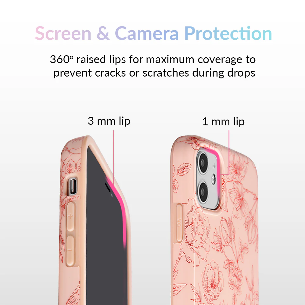 Nude Red Chrome Floral iPhone Case - Image 60