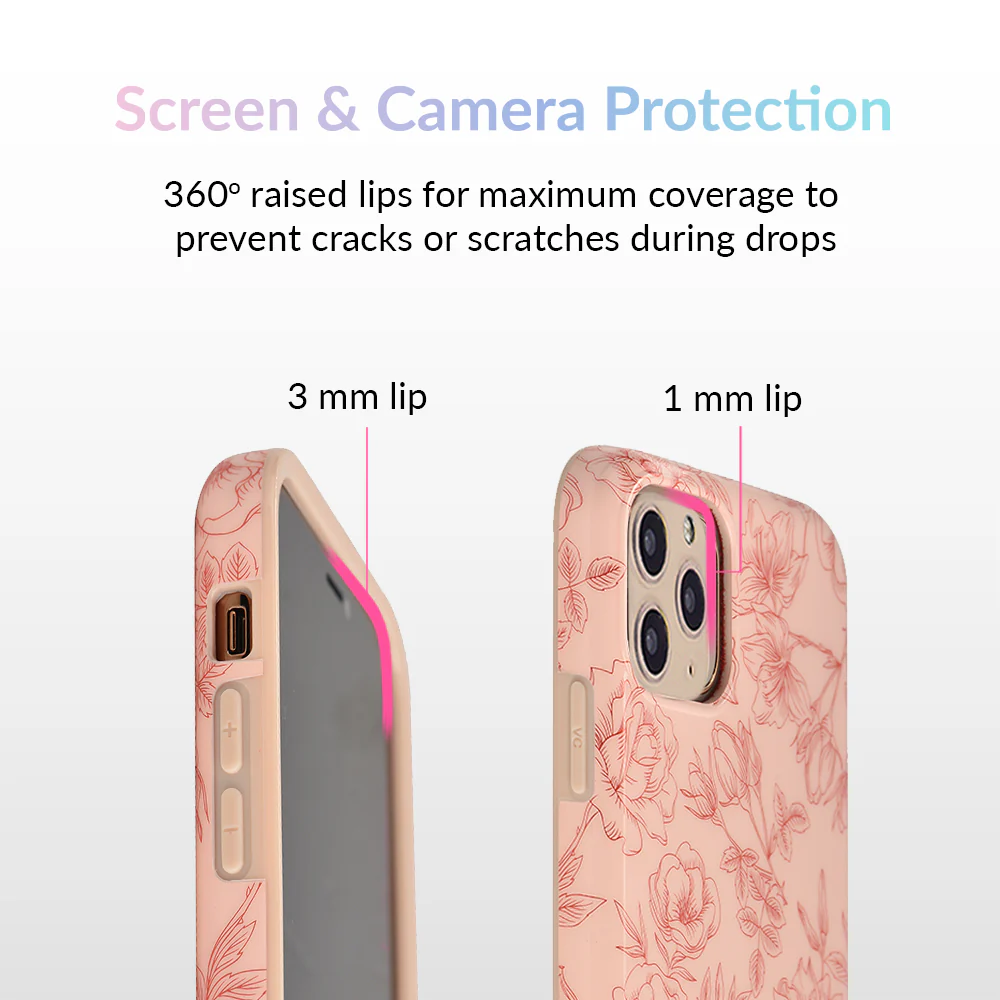 Nude Red Chrome Floral iPhone Case - Image 65