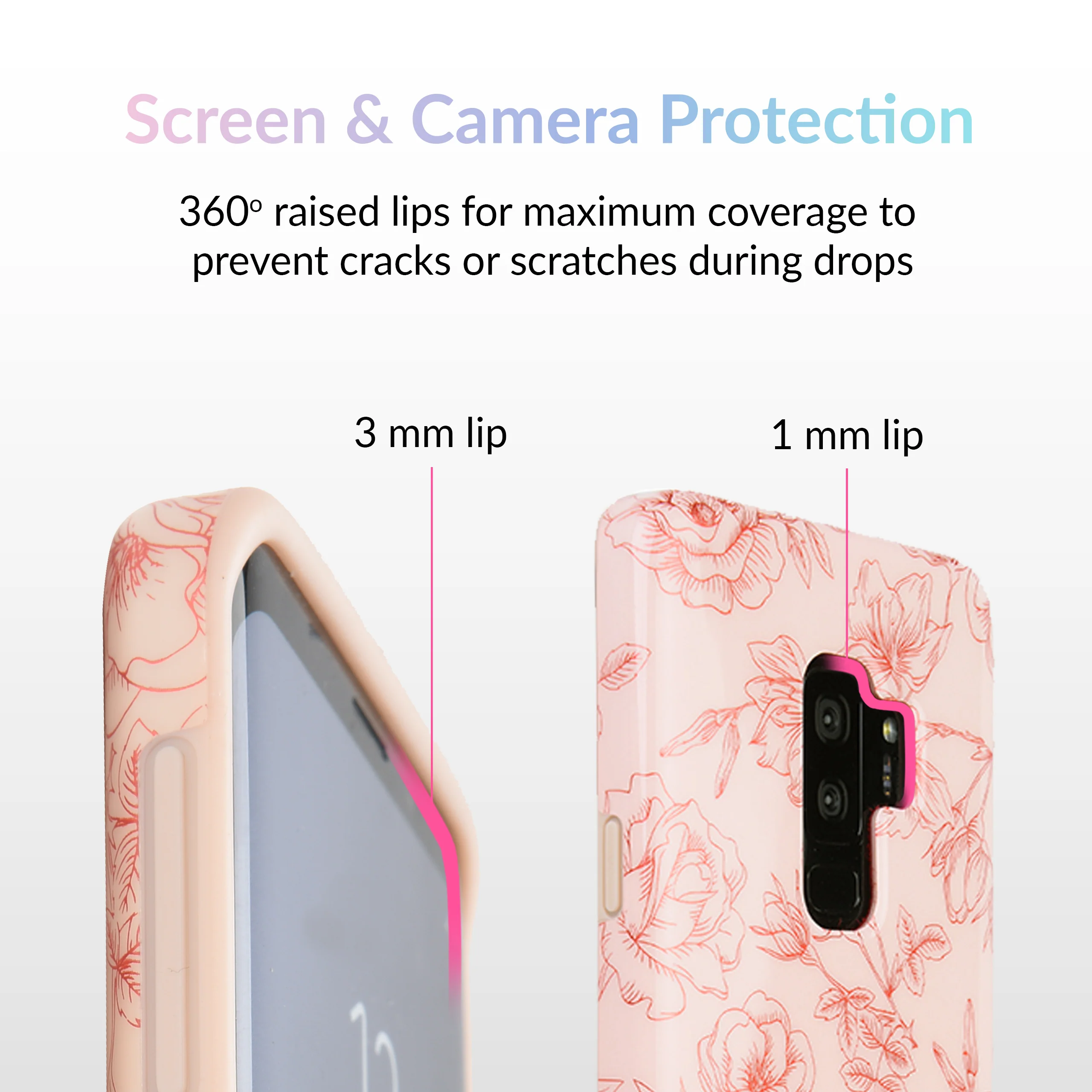 Nude Red Chrome Floral Samsung Galaxy Case - Image 14