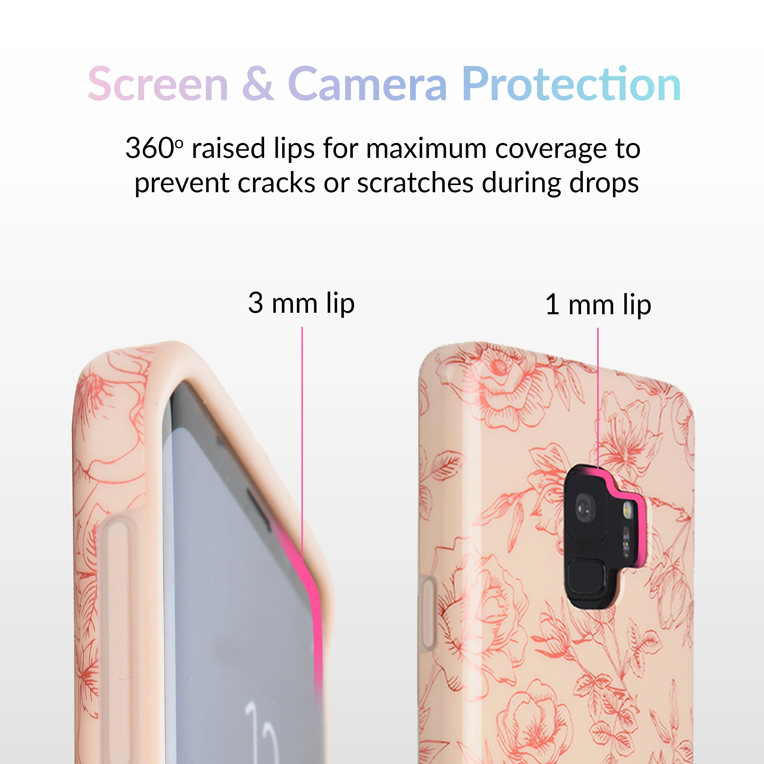 Nude Red Chrome Floral Samsung Galaxy Case - Image 19