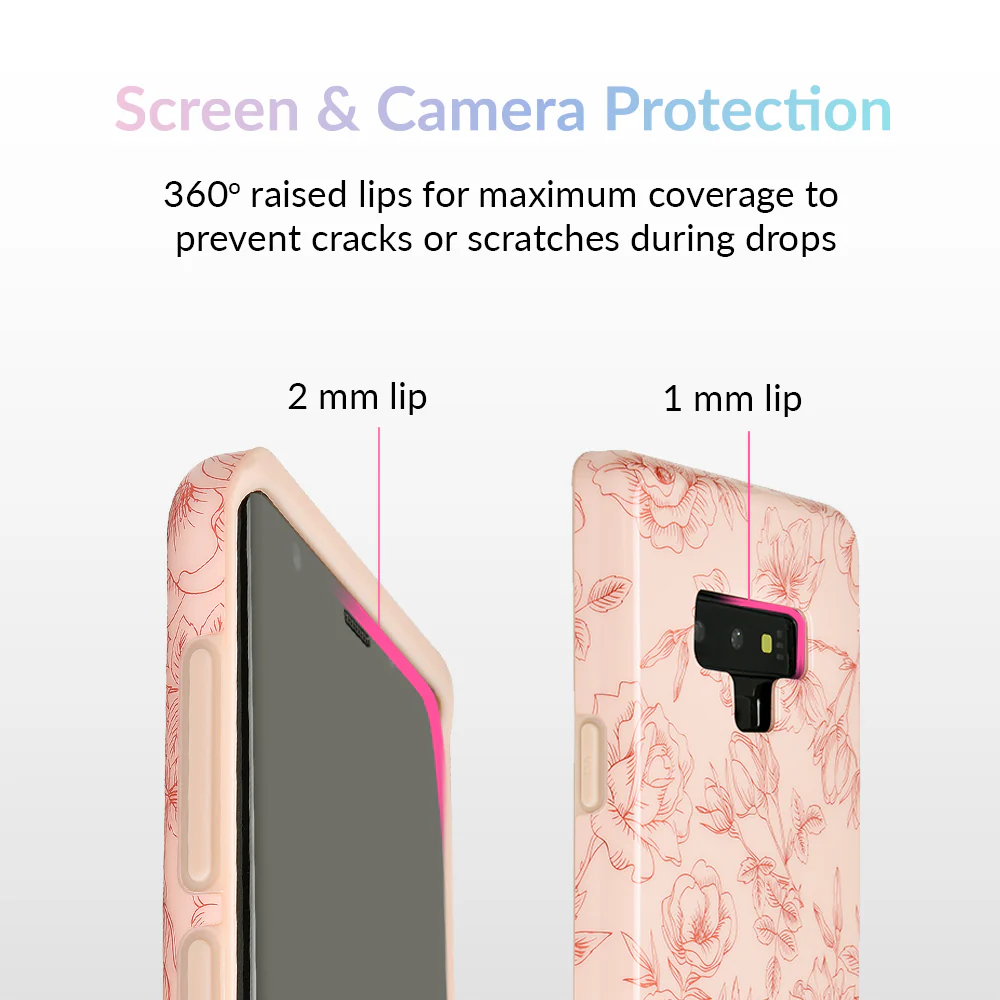 Nude Red Chrome Floral Samsung Galaxy Case - Image 22