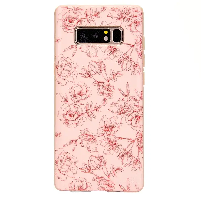 Nude Red Chrome Floral Samsung Galaxy Case - Image 9