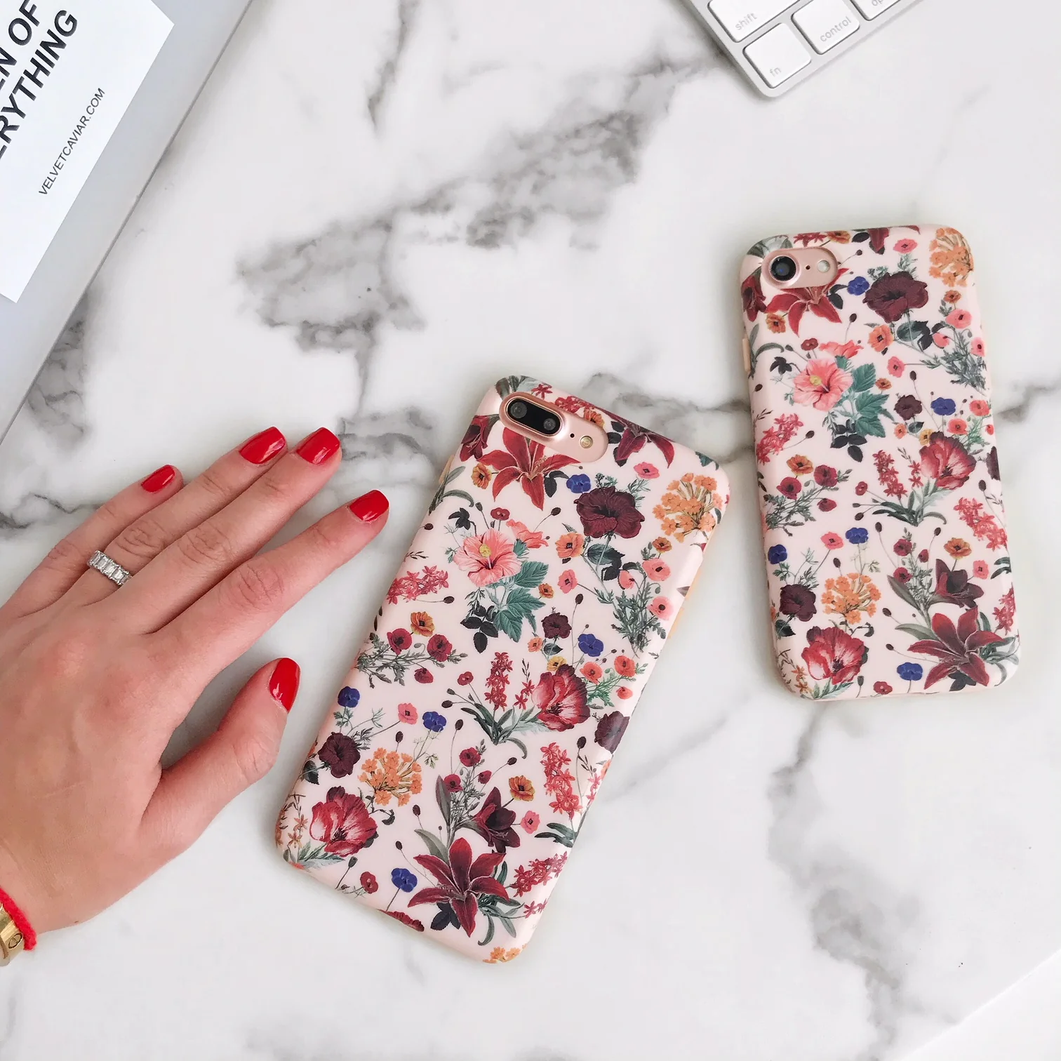 Nude Vintage Floral iPhone Case - Image 14