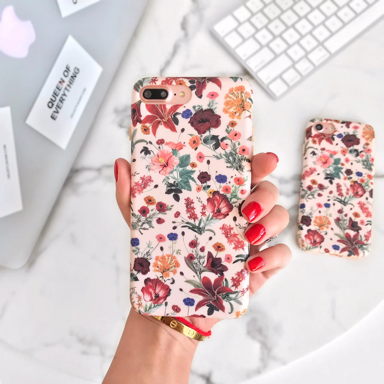 Nude Vintage Floral iPhone Case - Image 23
