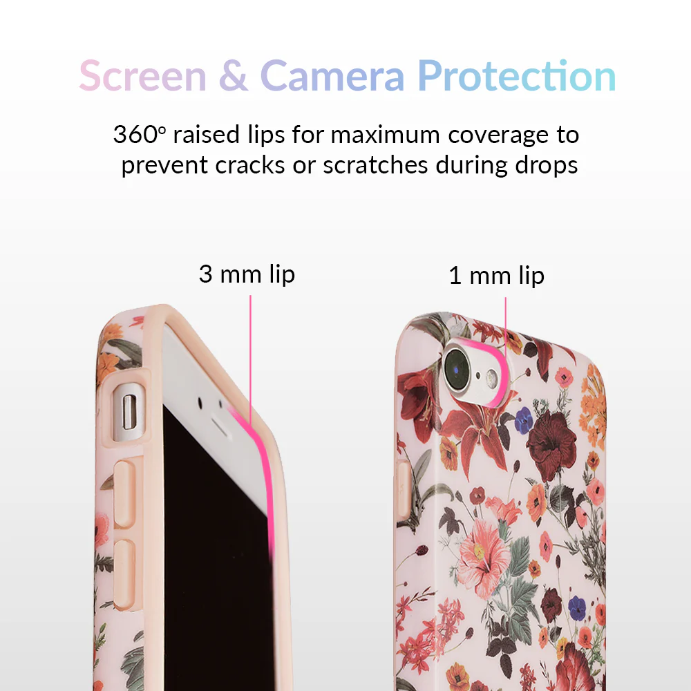 Nude Vintage Floral iPhone Case - Image 3