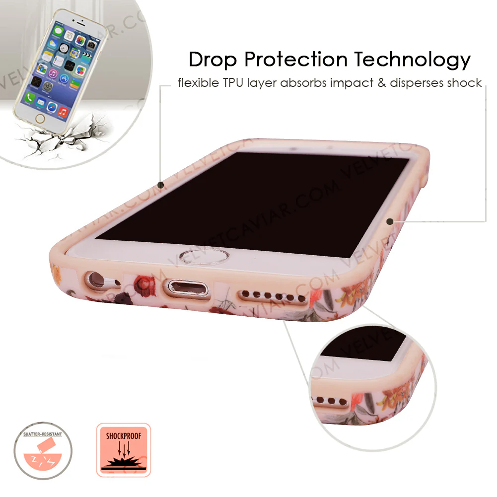 Nude Vintage Floral iPhone Case - Image 39