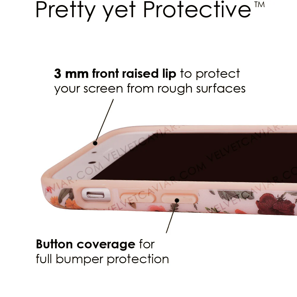 Nude Vintage Floral iPhone Case - Image 43