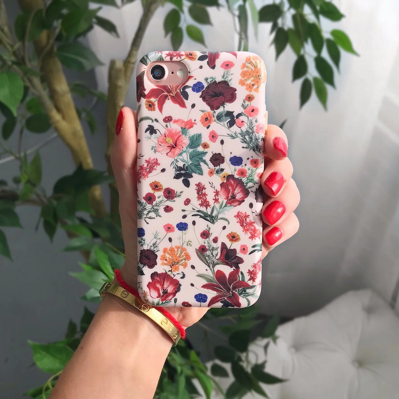 Nude Vintage Floral iPhone Case - Image 9