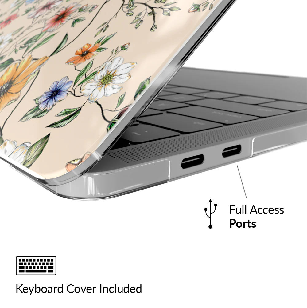 Nude Vintage Floral MacBook Case 2.0 - Image 4