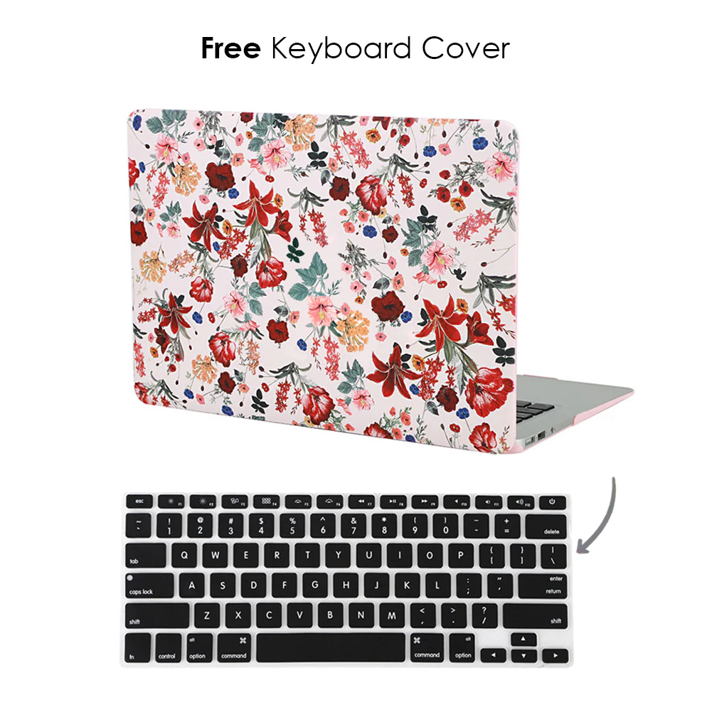Nude Vintage Floral MacBook Case - Image 5