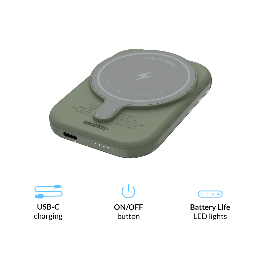 Olive Leopard MagSafe Battery Power Pack - Image 6