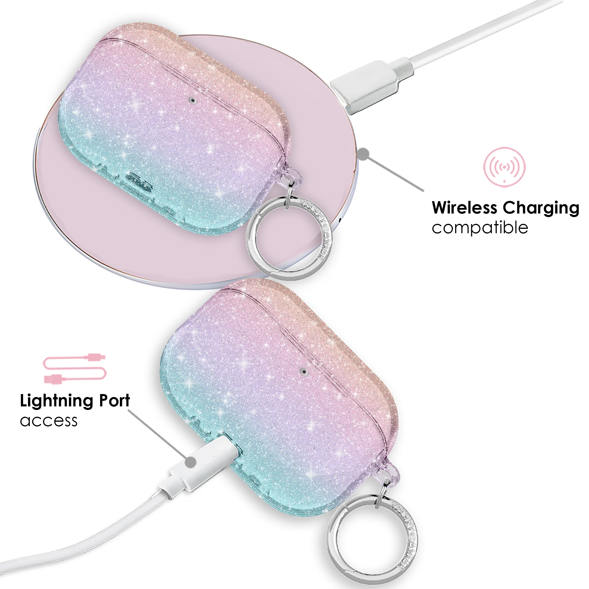 Ombre Stardust Glitter AirPods Case - Image 24