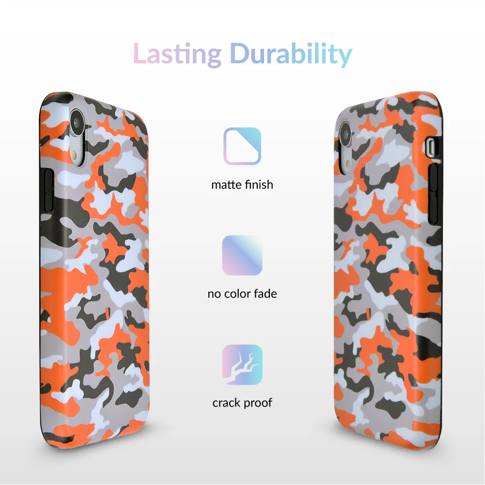Orange Camo iPhone Case - Image 58