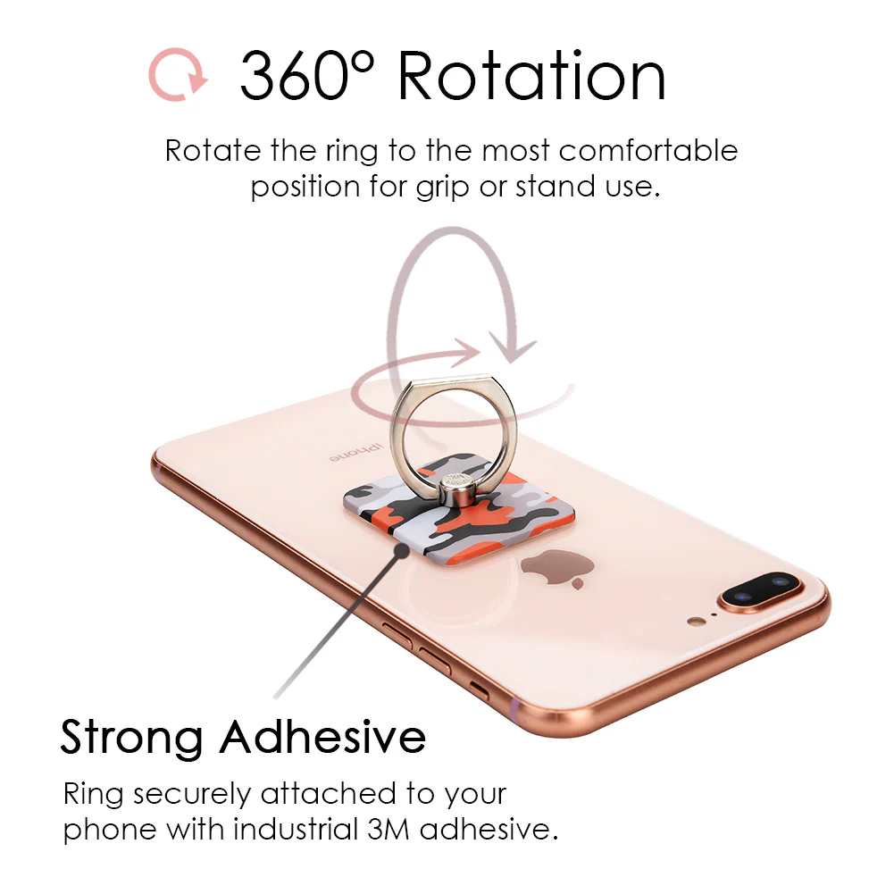Orange Camo Phone Ring - Image 4