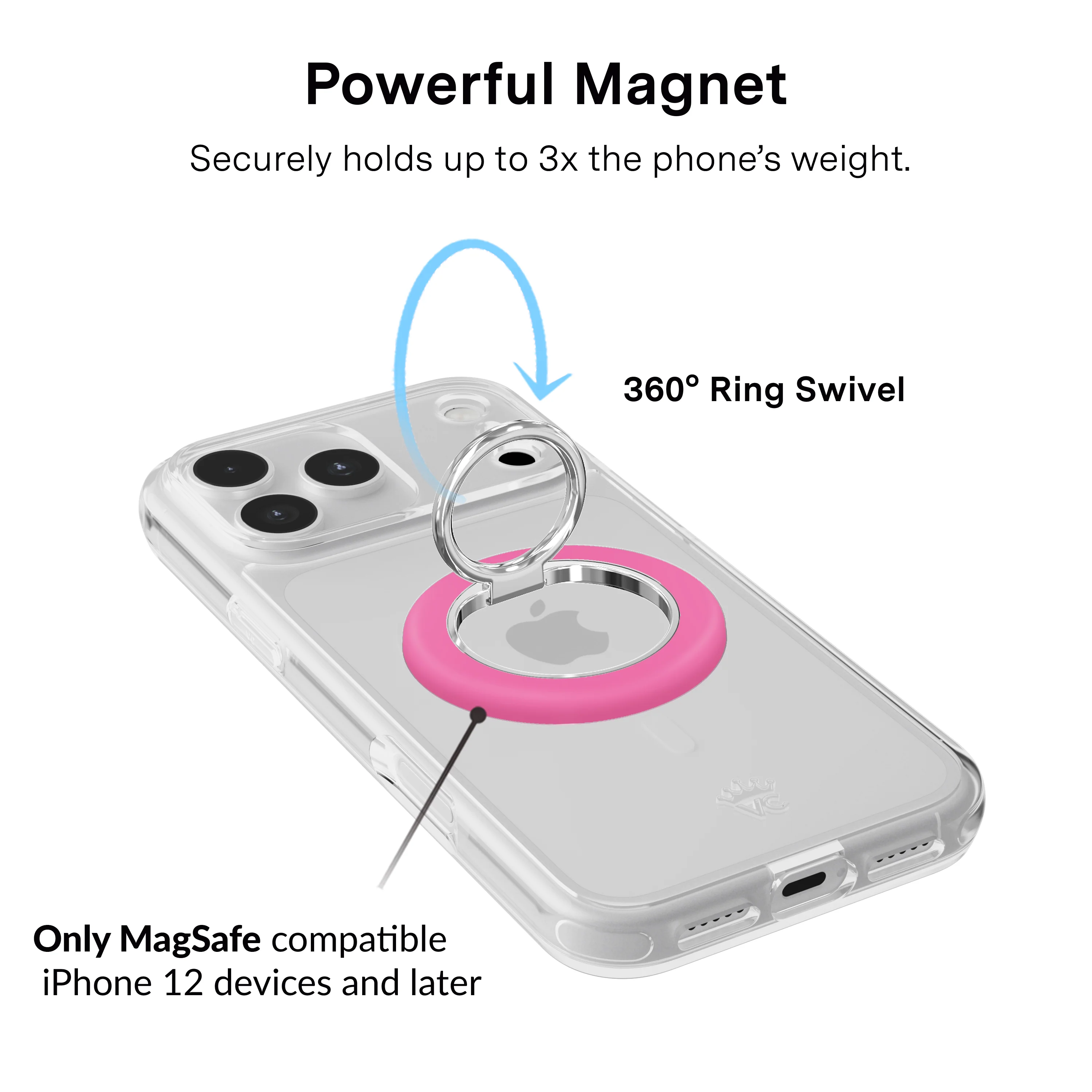 Orchid Pink MagSafe Grip Ring - Image 3
